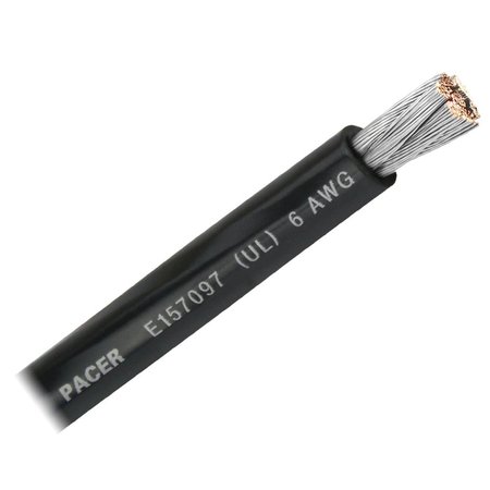 PACER GROUP Pacer Black 6 AWG Battery Cable, Sold By The Foot WUL6BK-FT